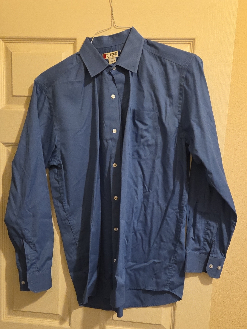Clique Men's Blue Long-Sleeve Dress Shirt